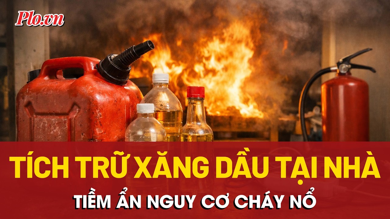 Công an cảnh báo nguy cơ cháy nổ do tích trữ xăng dầu tại nhà - PLO