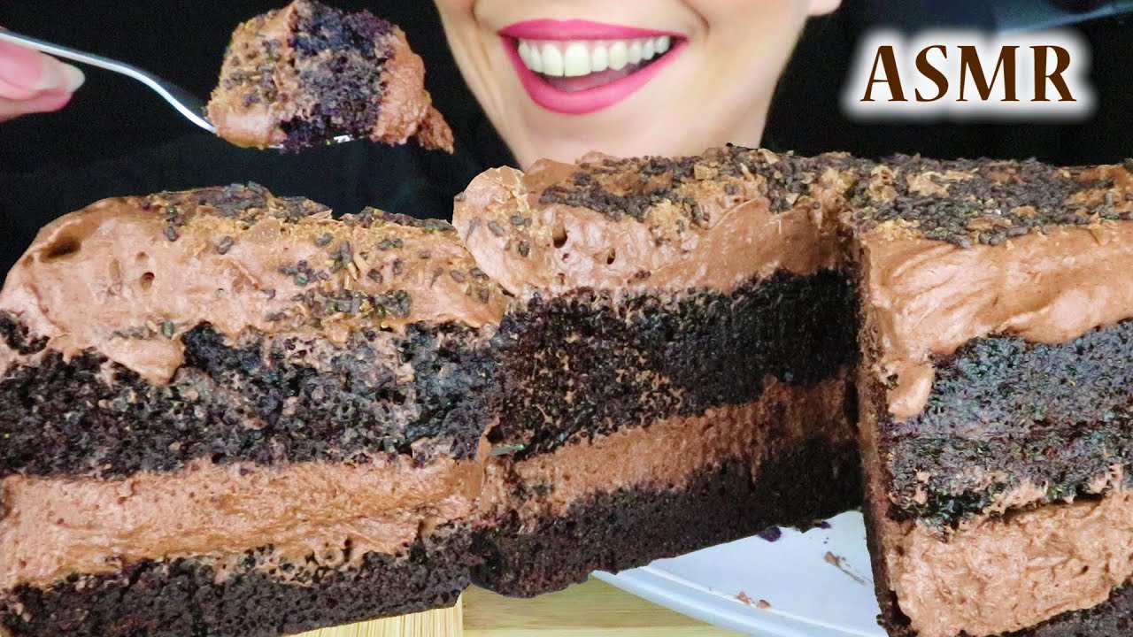 MOIST CHOCOLATE MOUSSE CAKE 🎂 | Collab with  @damasmr2469  | ASMR Mukbang - 먹방 | No Talking