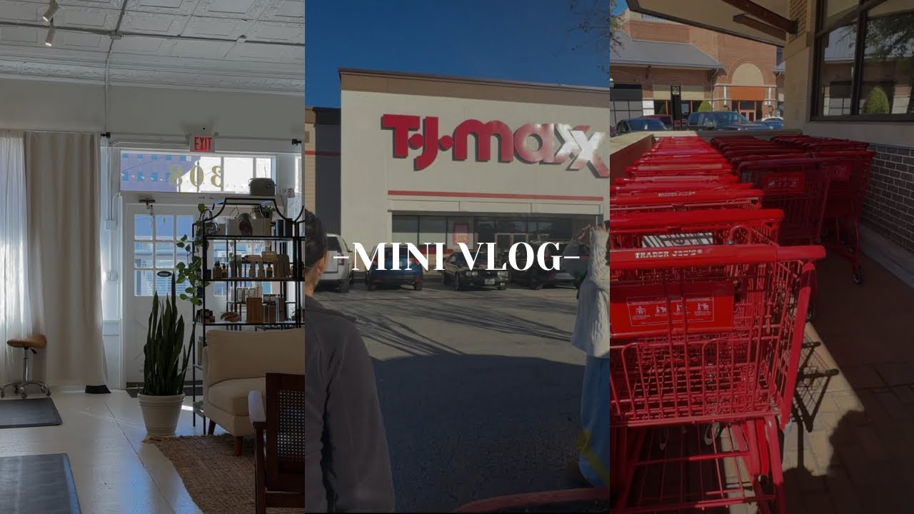 A cozy mini vlog🍵🌞 | work ✂️, 📍Trader Joe’s, & a little bit of shopping 🛍️