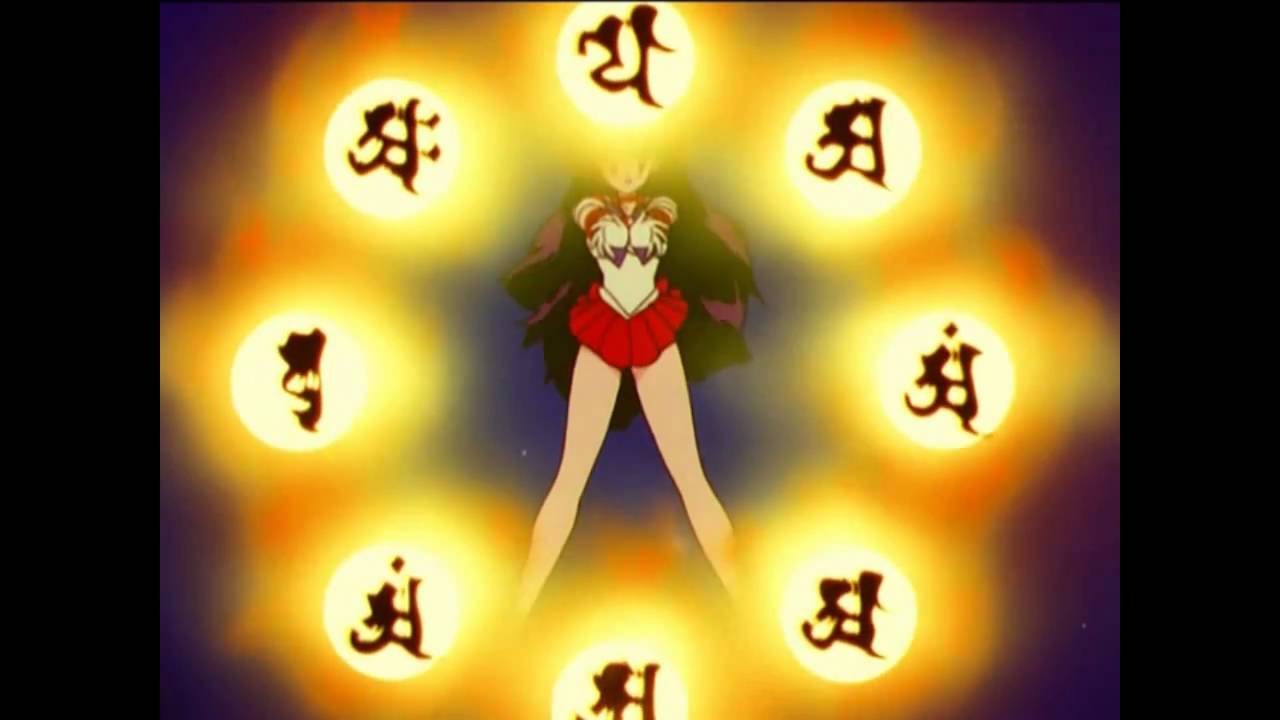 Sailor Moon - Mars - All Attacks and Transformation