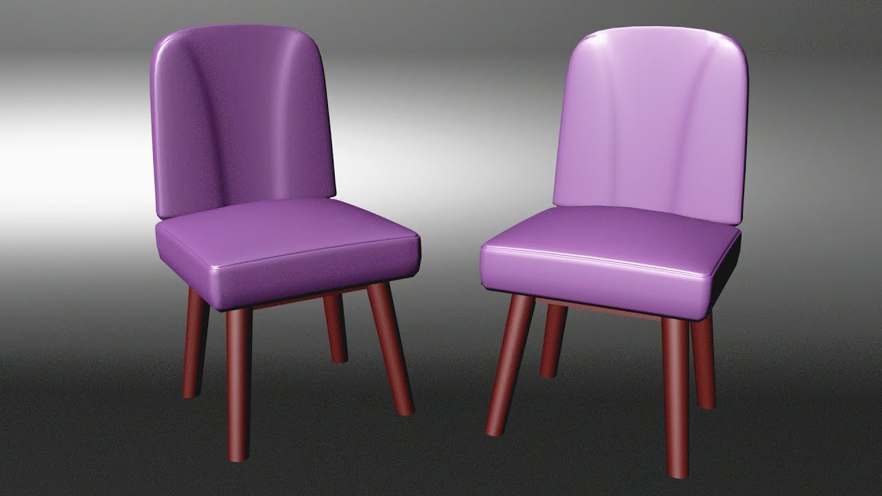 8- 3D LIVING ROOM CHAIR MODELING #MAYA 2018