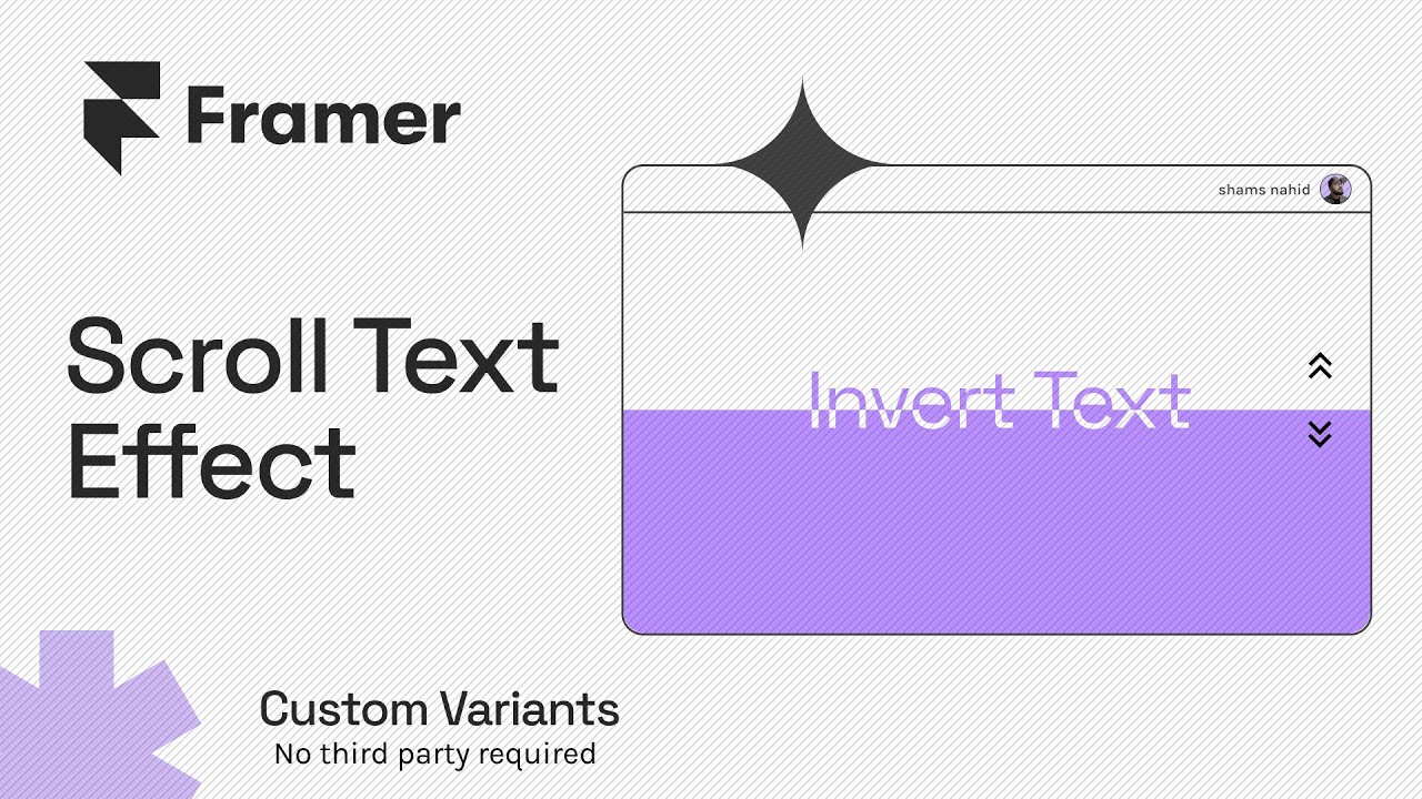 Scroll Text Invert Effect using Framer | 1 Minute Challenge