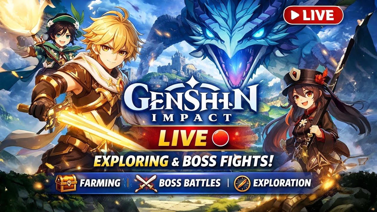 Genshin Impact LIVE | Grinding, Exploring & Adventure Rank Up