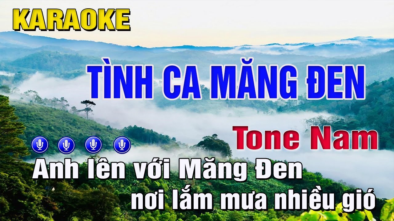 Tình Ca Măng Đen Karaoke Tone Nam (A#m) Beat Hay | Trung Hiếu Karaoke