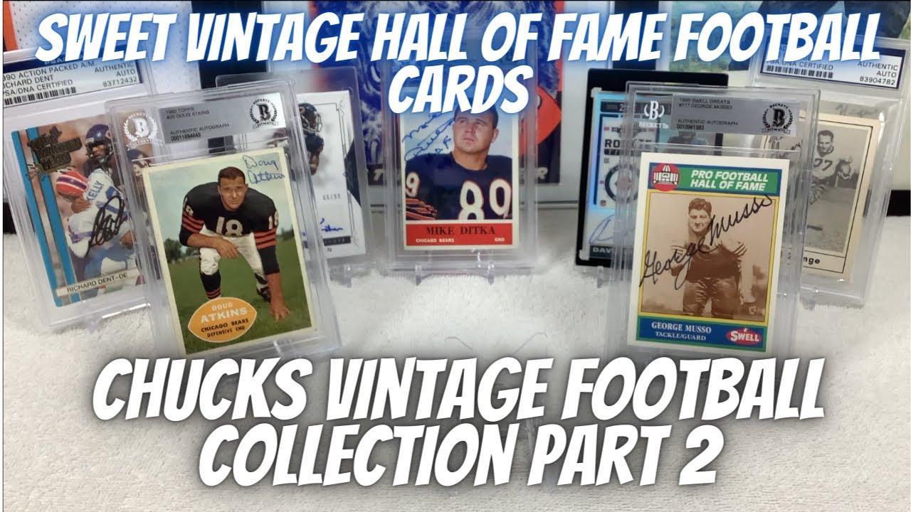 Chucks Vintage Chicago Bears HOF card collection part 2. NFL History and Heritage!