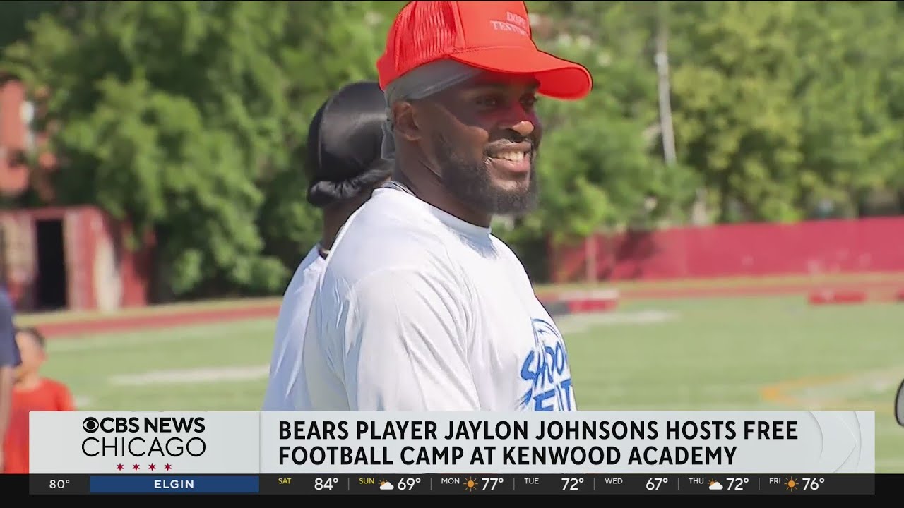 Bears cornerback Jaylon Johnson host free football camp at Kenwood Academy