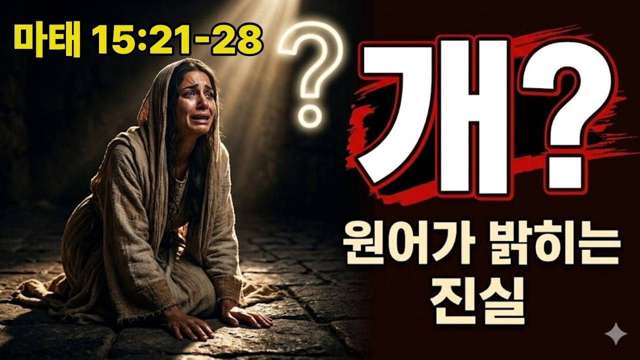예수님이 여인을 '개'라고 부르셨다 — 이 장면의 충격적인 진실 #수로보니게여인 #마태복음15장 #예수님의침묵 #부스러기믿음 #은혜와감사