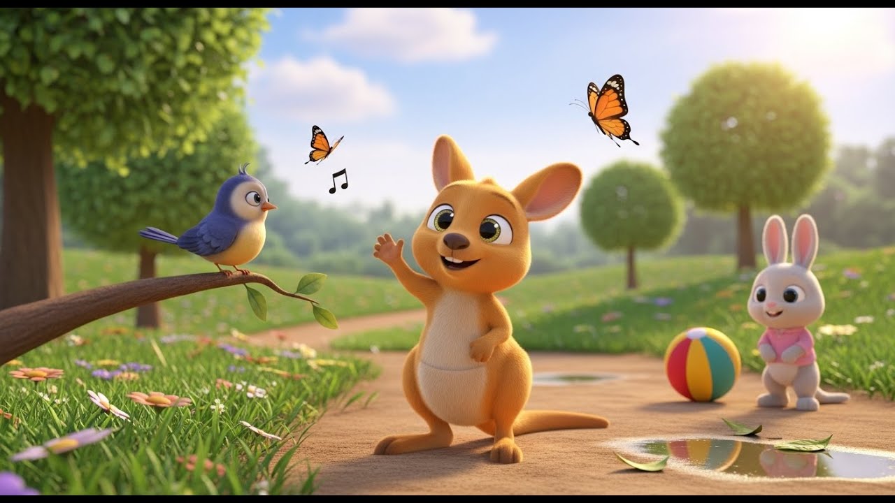 Jelly Joey’s Fun Day | Cute Kangaroo Adventure Song for Kids | Nursery Rhymes & Songs for Children