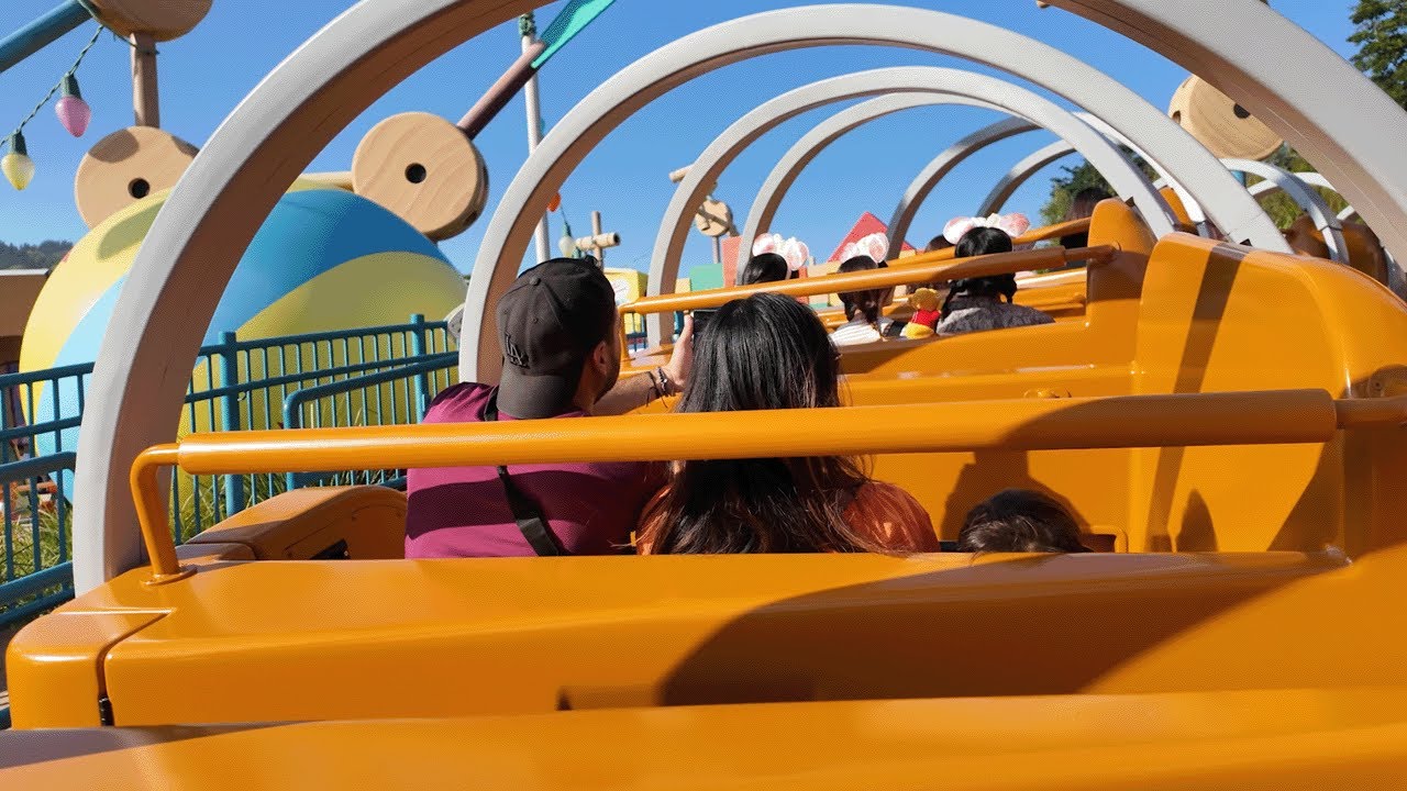 Toy Story Land | Slinky Dog Spin Ride POV at Hong Kong Disneyland