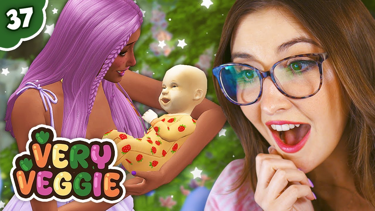 the first baby is born!! 🍆 very veggie legacy #37 (the sims 4)