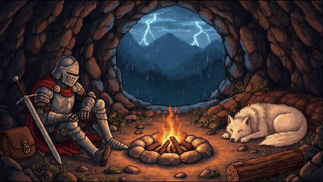 The storm will fade, traveler… Rest by the campfire tonight