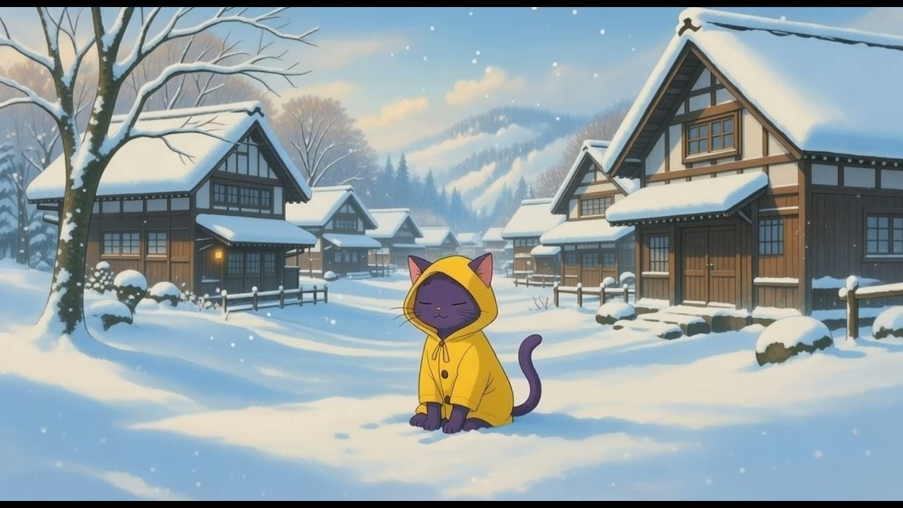 japanese lofi ❄️🏯 warm beats & falling snow