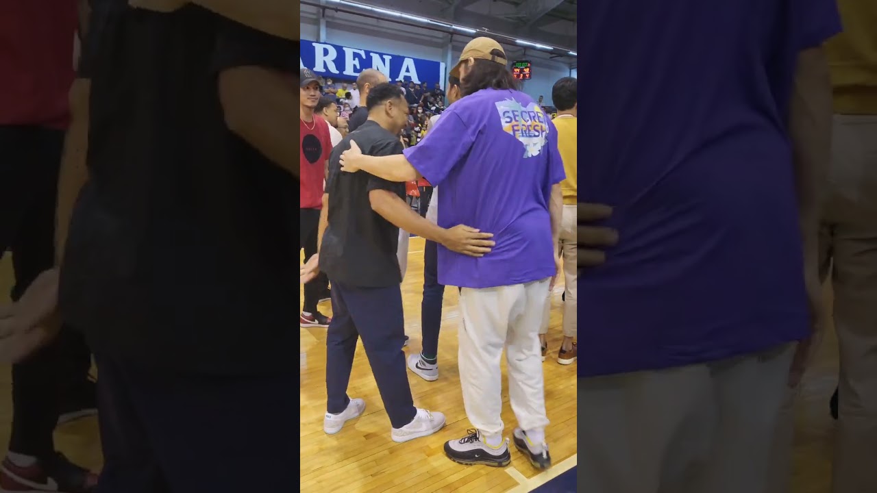 Former teammates of Harvey Carey present for his TNT #4 jersey retirement ceremony #pbagametayodito