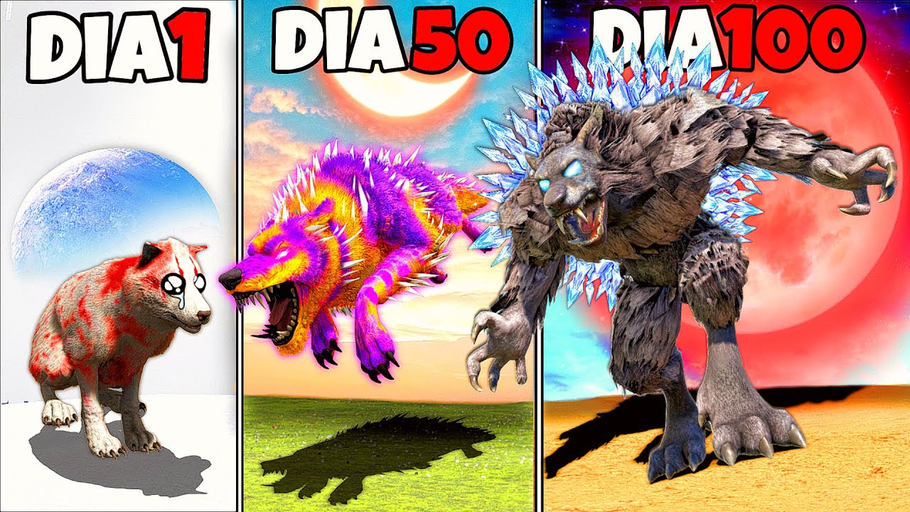 O PEQUENO LOBO FRACO EVOLUIU! GIGANTE LOBISOMEM DEVORADOR DE GODZILLA E KAIJU! SOBREVIVI 100 DIAS