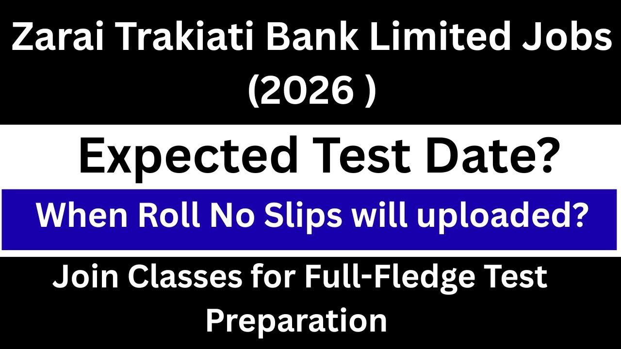 ZTBL MCO / OG-III Jobs 2026 | Test Date, Roll No Slip & Admit Card Info#ztbl