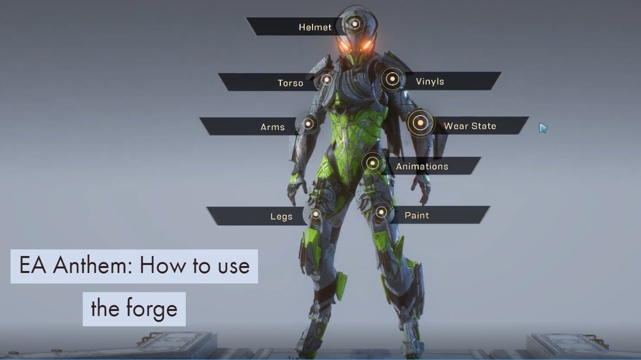 EA Anthem: How to use the forge - Javelin customization tutorial