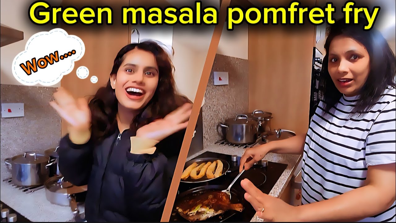 Don't Let Others To Hold The Key To Your Peace | Green Masala Pomfret Fry🐠 #konkanivlog #fishfry