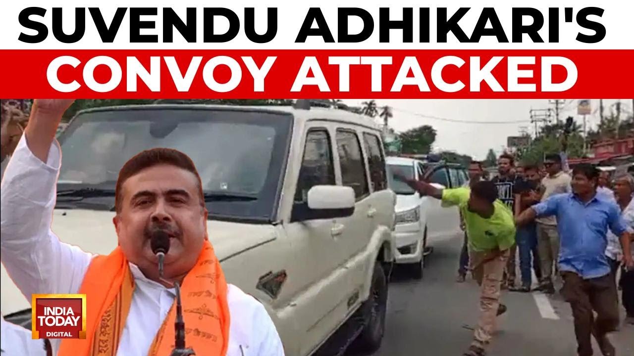 Bengal LOP Suvendu Adhikari's Convoy Attacked In Kuch Bihar Amidst Political Tensions | India Today