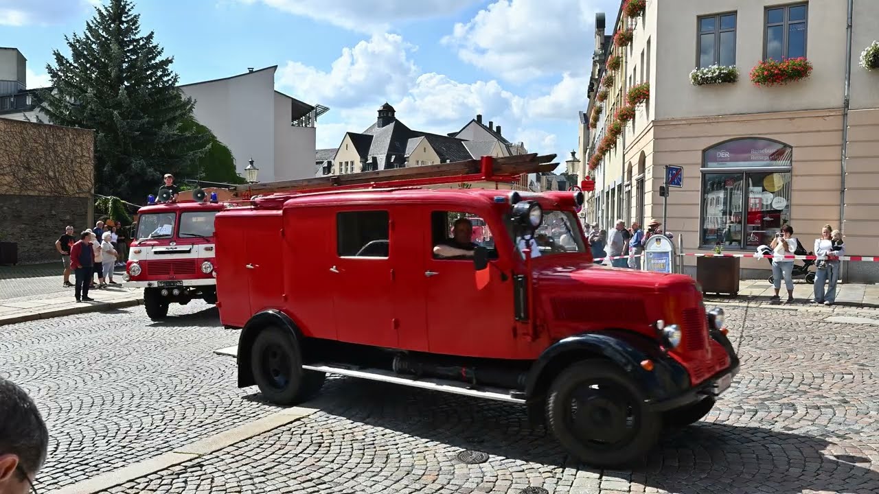 160 Jahre FFW Reichenbach – Umzug mit Kommentar (Postplatz)