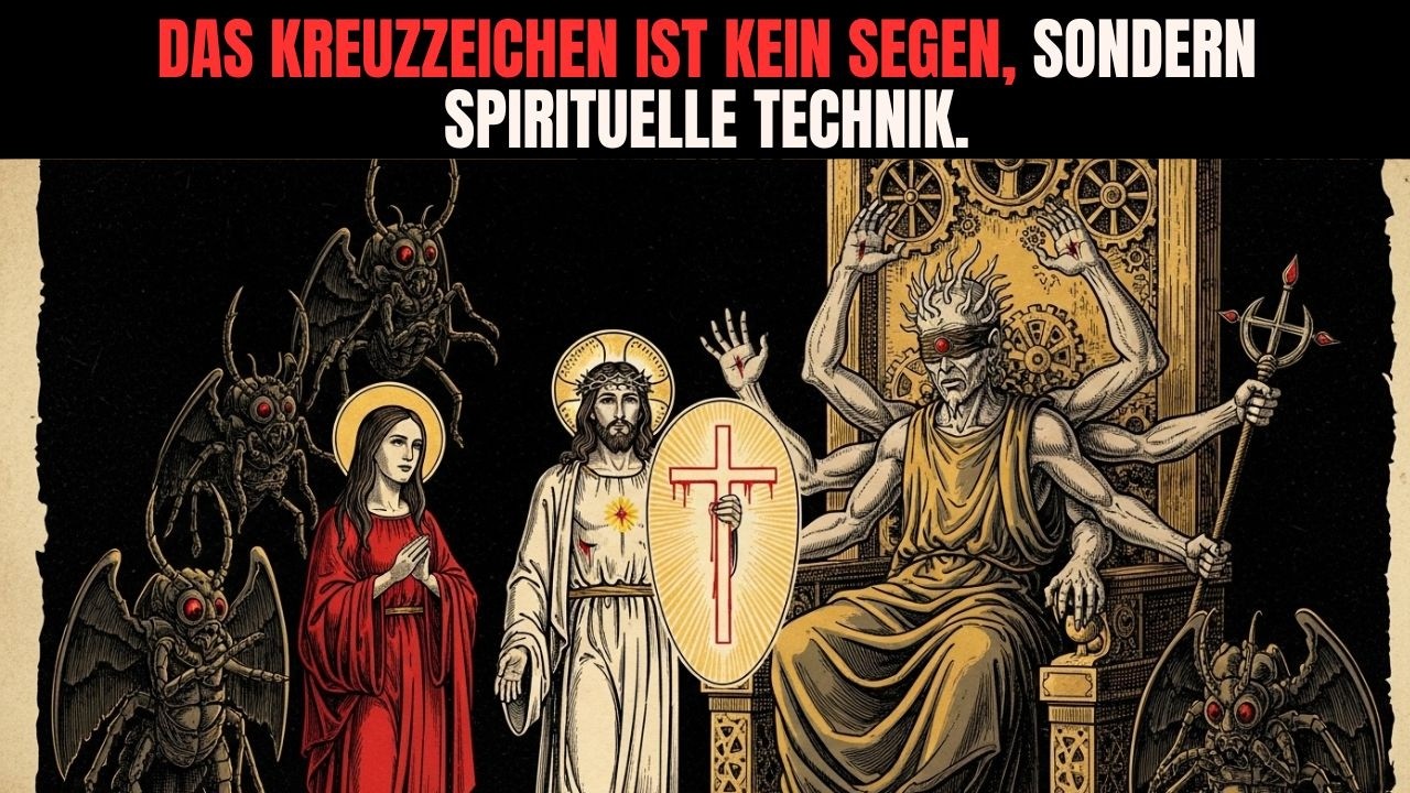 Du machst das Kreuzzeichen falsch. Hier erfährst du, was es in der unsichtbaren Welt wirklich bewirk