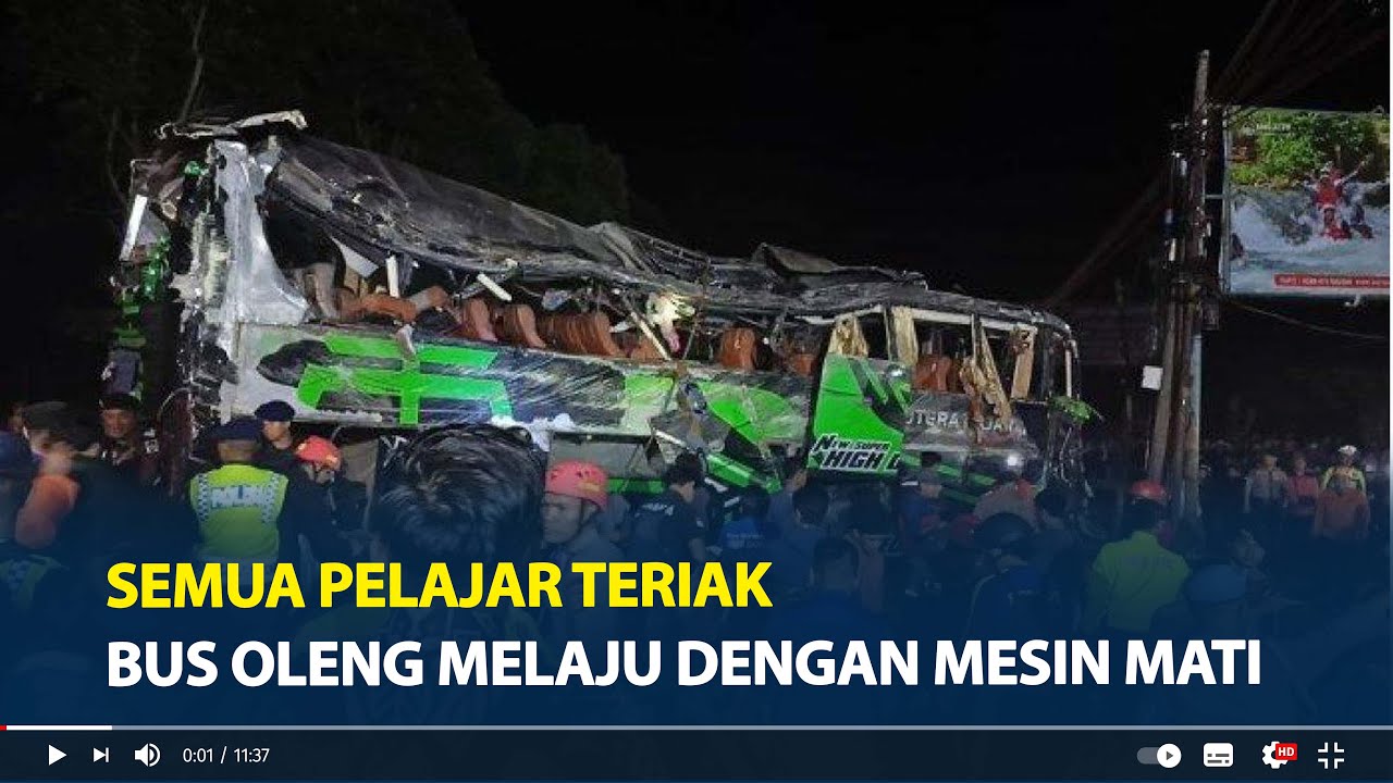 Kesaksian Penumpang Bus Rombongan SMK Kecelakaan Maut di Subang, Bus Oleng Melaju Dengan Mesin Mati