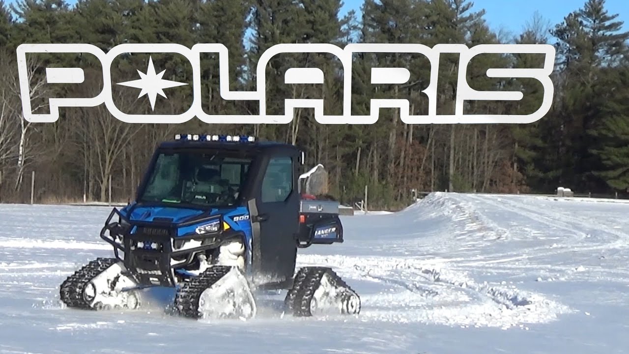 Polaris Ranger 900 Camoplast Tracks in some Snow