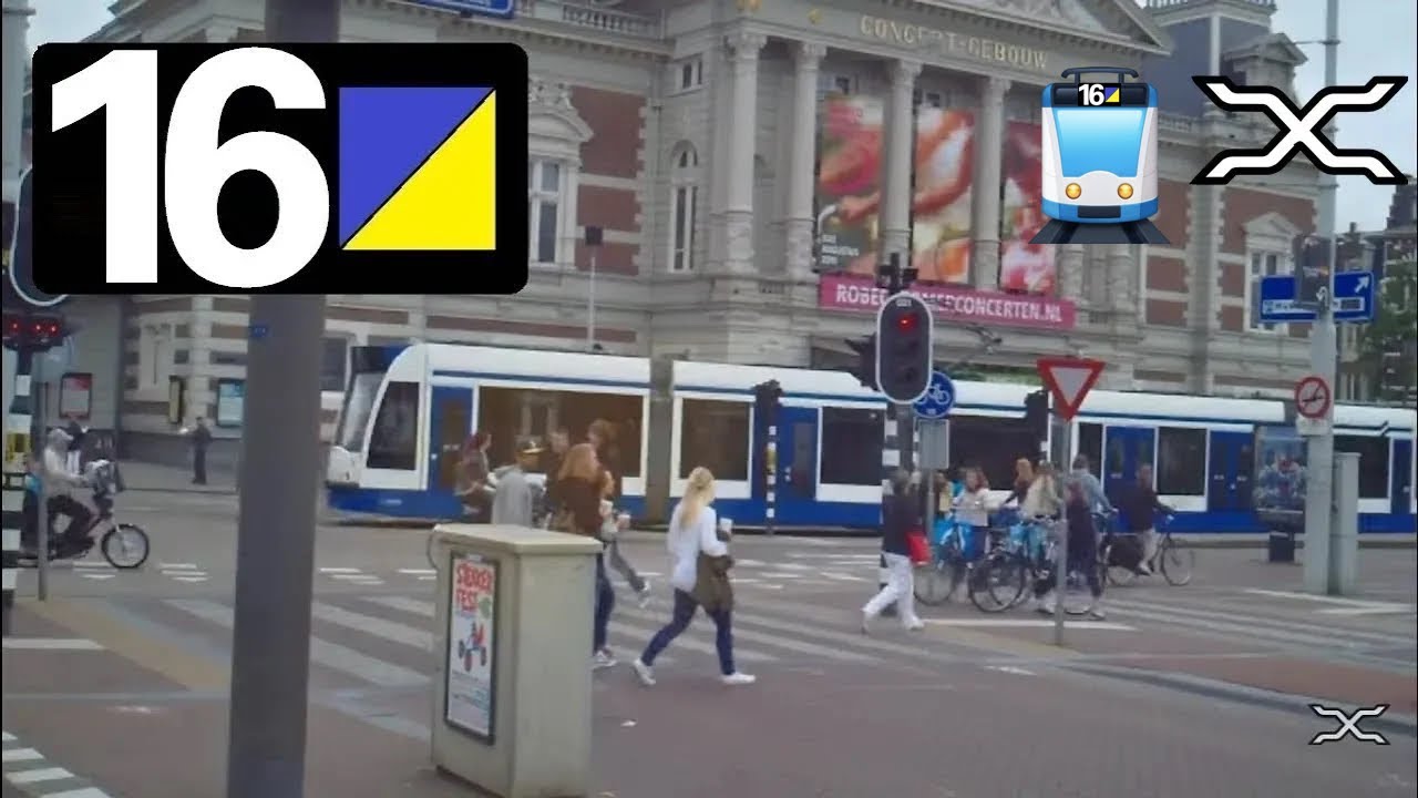 🚊 GVB Amsterdam Tramlijn 16 Cabinerit Centraal Station - VU/Medisch Centrum Driver's view POV