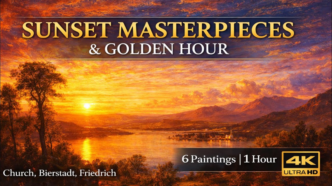 Sunset Masterpieces | 6 Classical Paintings in 4K | 1 Hour Art Display for TV