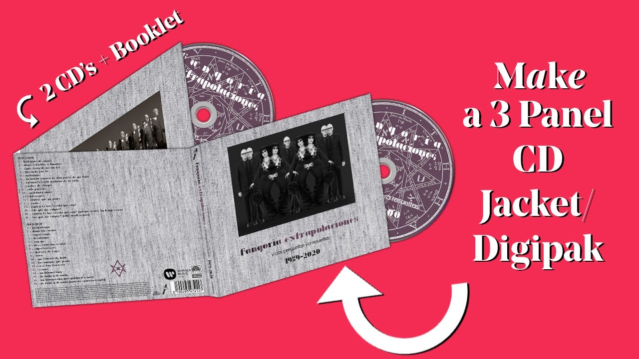 DIY how to make a 3 panel cd jacket/digipak - easy to do (2 cd's and a booklet 0r 3 cd's)