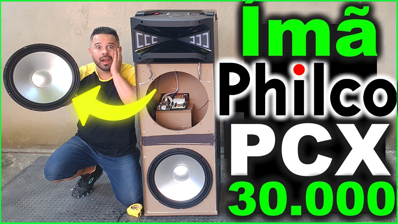 🟢 DESMONTEI a Philco Pcx30000 TODA para medir o TAMANHO DO ÍMÃ DE GRAVE DELA! 🟢