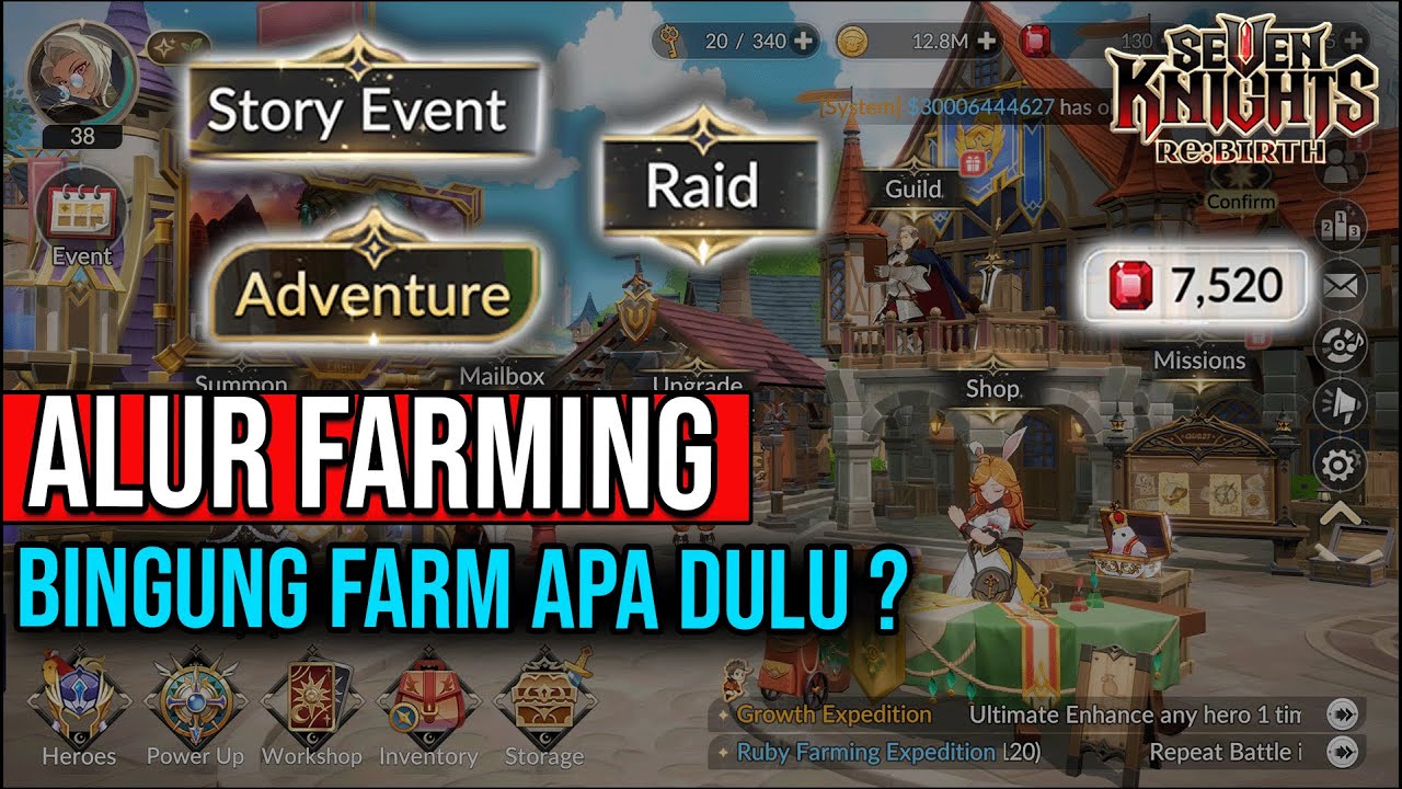CARA FARMING BIAR BALANCE PROGRESS & RUBY | Seven Knights Re:Birth