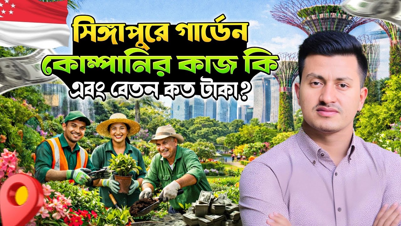 সিঙ্গাপুরে গার্ডেন কোম্পানির কাজ কি এবং বেতন কত টাকা | TASIN JOY