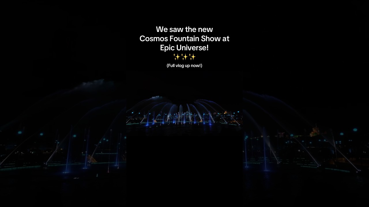 Epic Universe Nighttime Fountain Show 🌙✨ | Music, Lights & Magic at Universal Orlando #epicuniverse