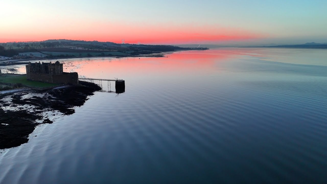 Blackness Castle SUNSET | Scotland in WINTER by DRONE
