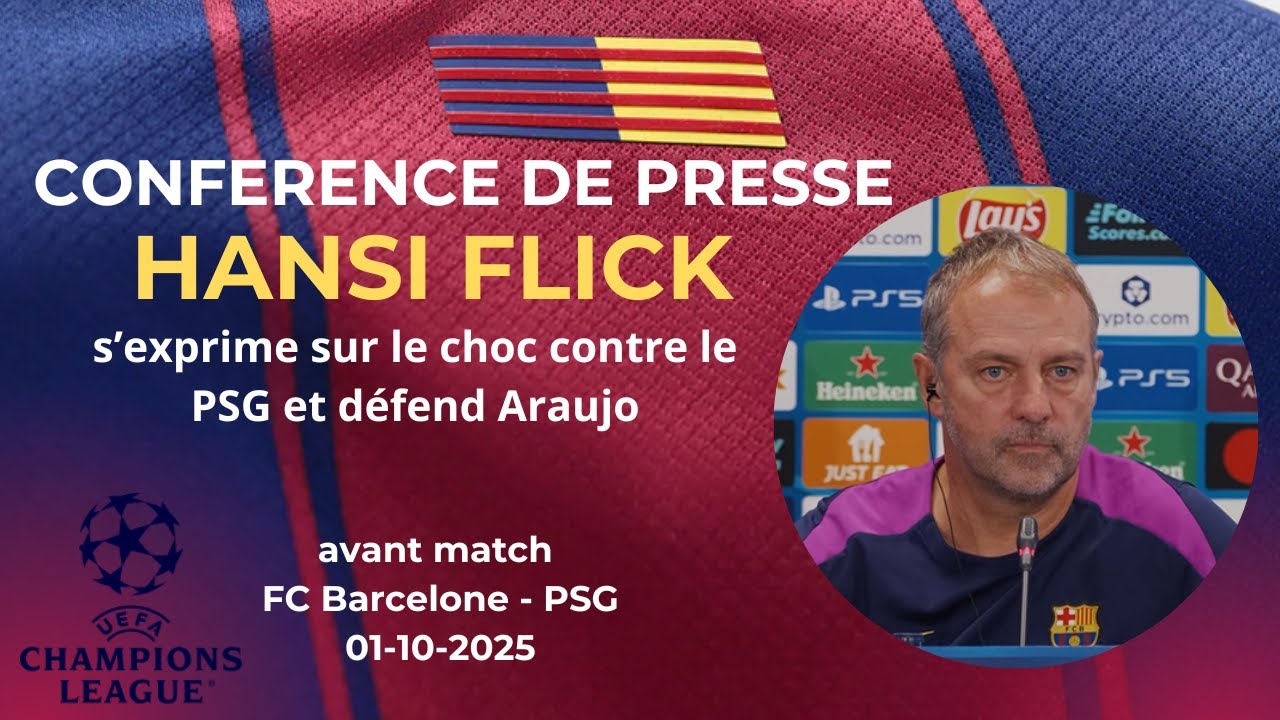 Conf&eacute;rence de presse Hansi Flick avant Bar&ccedil;a &ndash; PSG (LDC)
