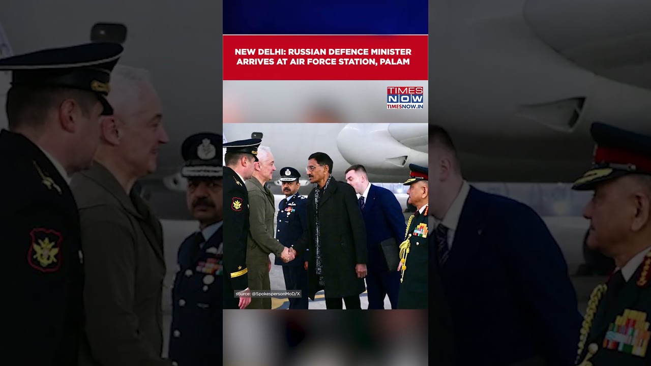 Russian Defence Minister Andrei Belousov Arrives At Palam Air Force Station Ahead Of Putin #shorts