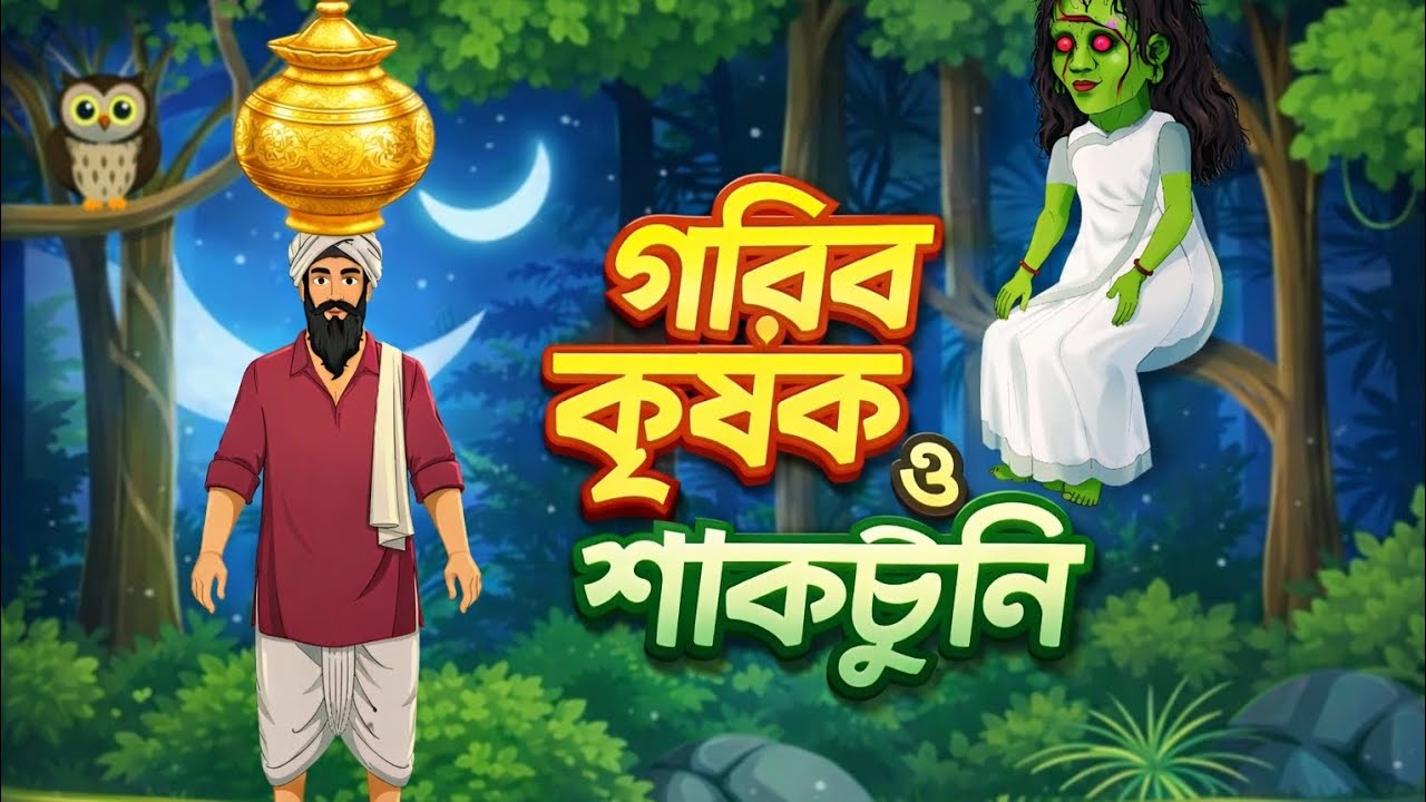 গরিব কৃষক ও শাকচুন্নির গল্প |The Story of the Farmer and the Shakchunni | Bangla moral story.
