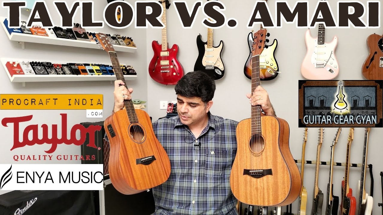 Baby Taylor BT2E Vs. Amari AM Baby Mini Acoustic Guitars