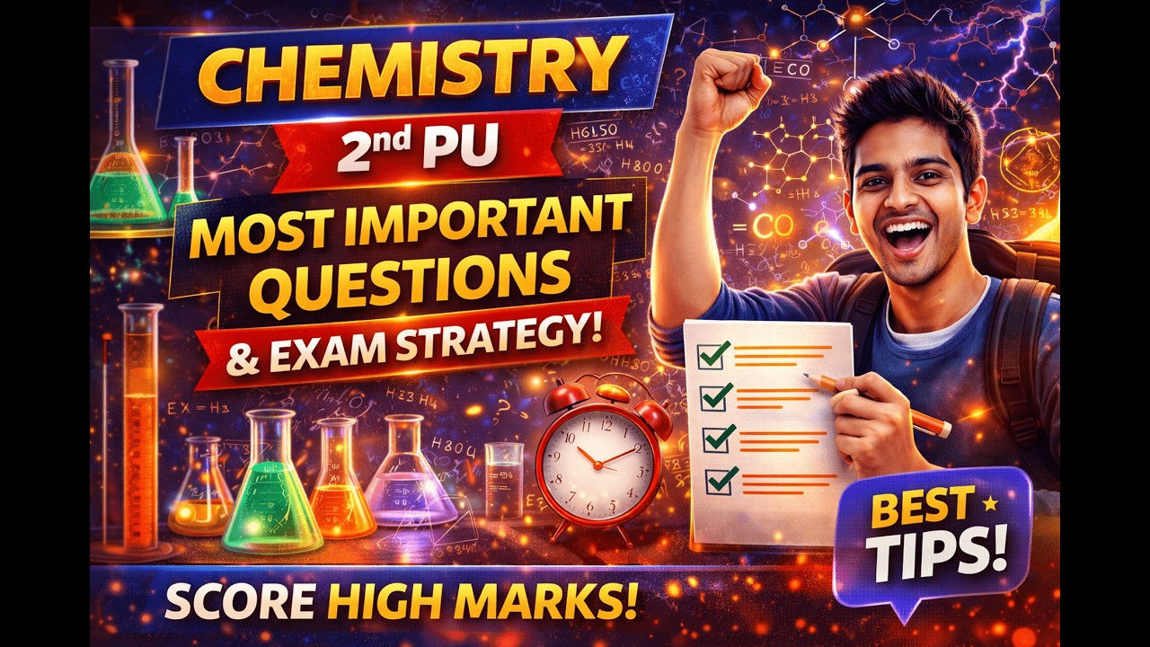 Watch Before Chemistry Exam! 2nd PUC Sure Shot Questions + Strategy | Briks Academy | Most Important
