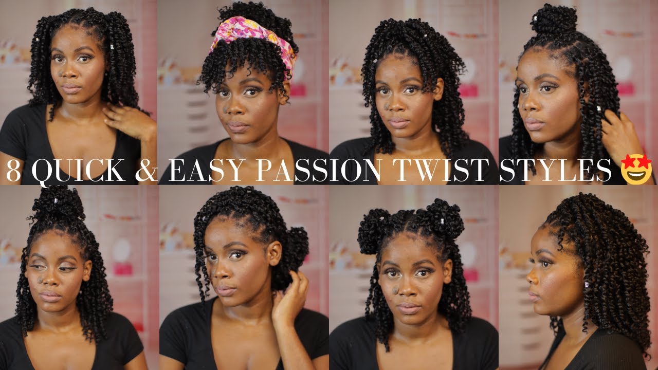 8 QUICK AND EASY WAYS HOW TO STYLE  PASSION TWIST HAIR
