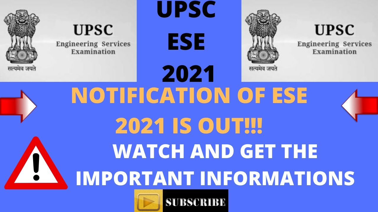 UPSC IES/ESE 2021||FORMS OUT
