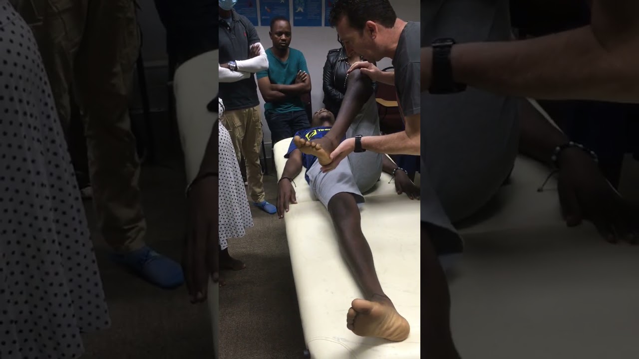 Downing test for mobility of sacroiliac joints