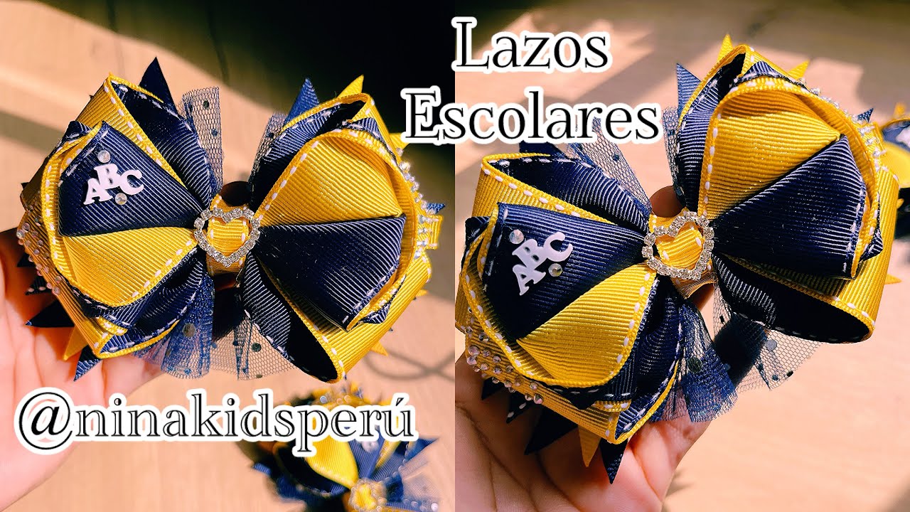 ABC LAZOS ESCOLARES PARA TODAS LAS EDADES MOÑOS EN PARES O MEDIA COLA🎀
