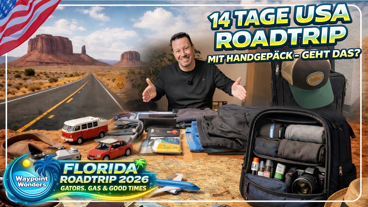 Nur Handgepäck?! So packe ich für 2 Wochen USA Roadtrip 🇺🇸