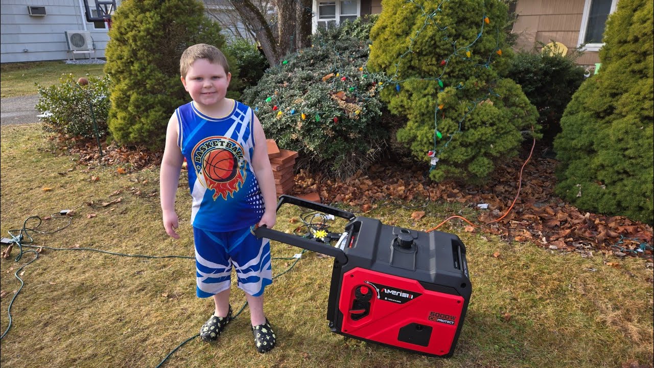 Our New Generator! | Yard Work videos for kids
