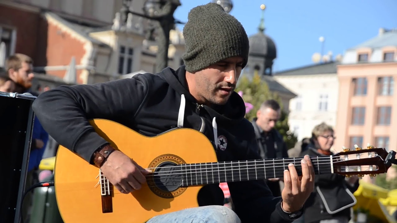 Amazing street guitar performance by Imad Fares Concert 18.10.2015, Kraków