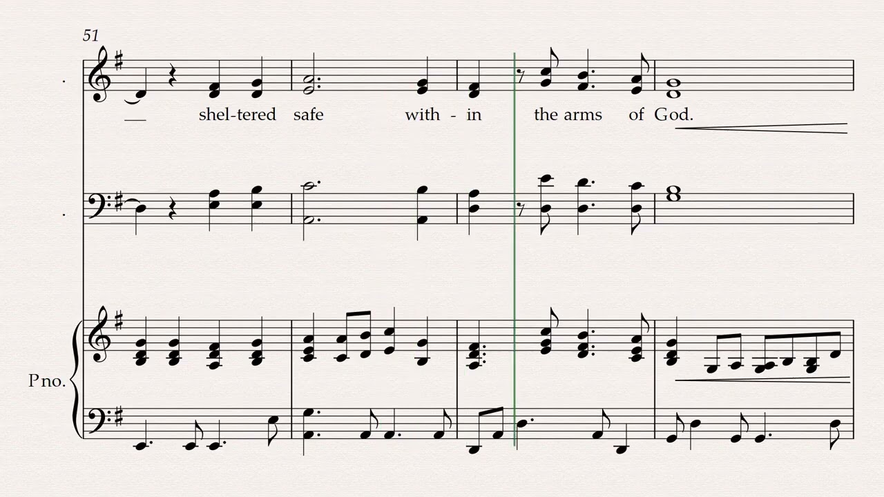 Sheltered In The Arms Of God SATB I Accompaniment I Lyrics & Notes