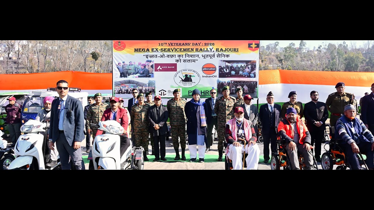 Lt Gov paid tribute to ex-servicemen, Veer Naris & their family members on Armed Forces Veterans Day