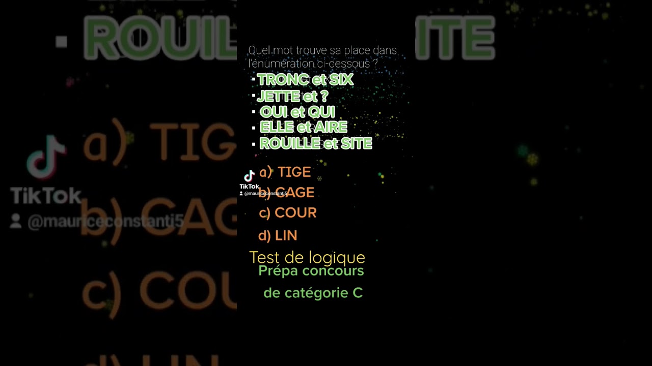 #Test de #logique #aptitudes #verbales #pr&eacute;pa #concours #lar&eacute;union #antillesguyane #mayotte #qcm #qi