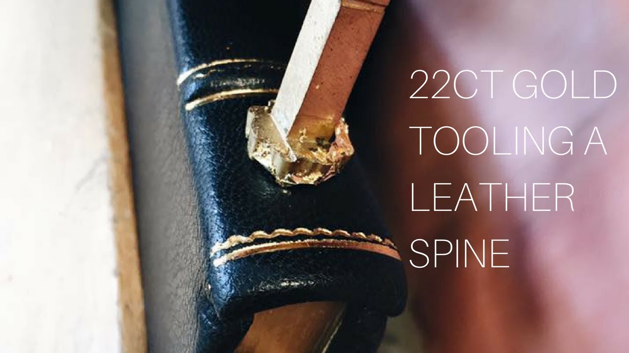 22ct Gold Tooling a Leather Spine
